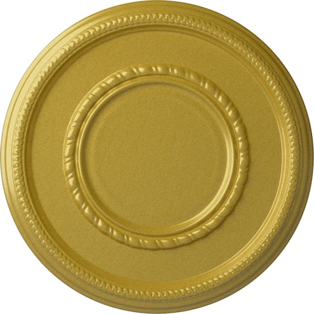 Ekena Millwork Federal Roped Large Ceiling Medallion (Fits Canopies up to 7 3/4"), 17 3/8"OD x 1 1/8"P, Rich Gold CM17FERGS